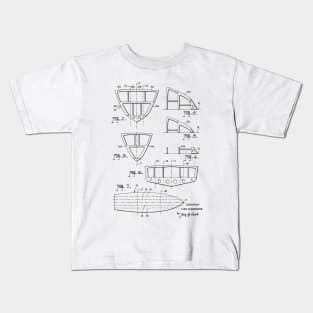 Ships and Methods of Building the Same Vintage Patent Hand Drawing Kids T-Shirt